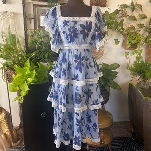 Beautiful Tiered Dress with “Butterfly” Sleeves